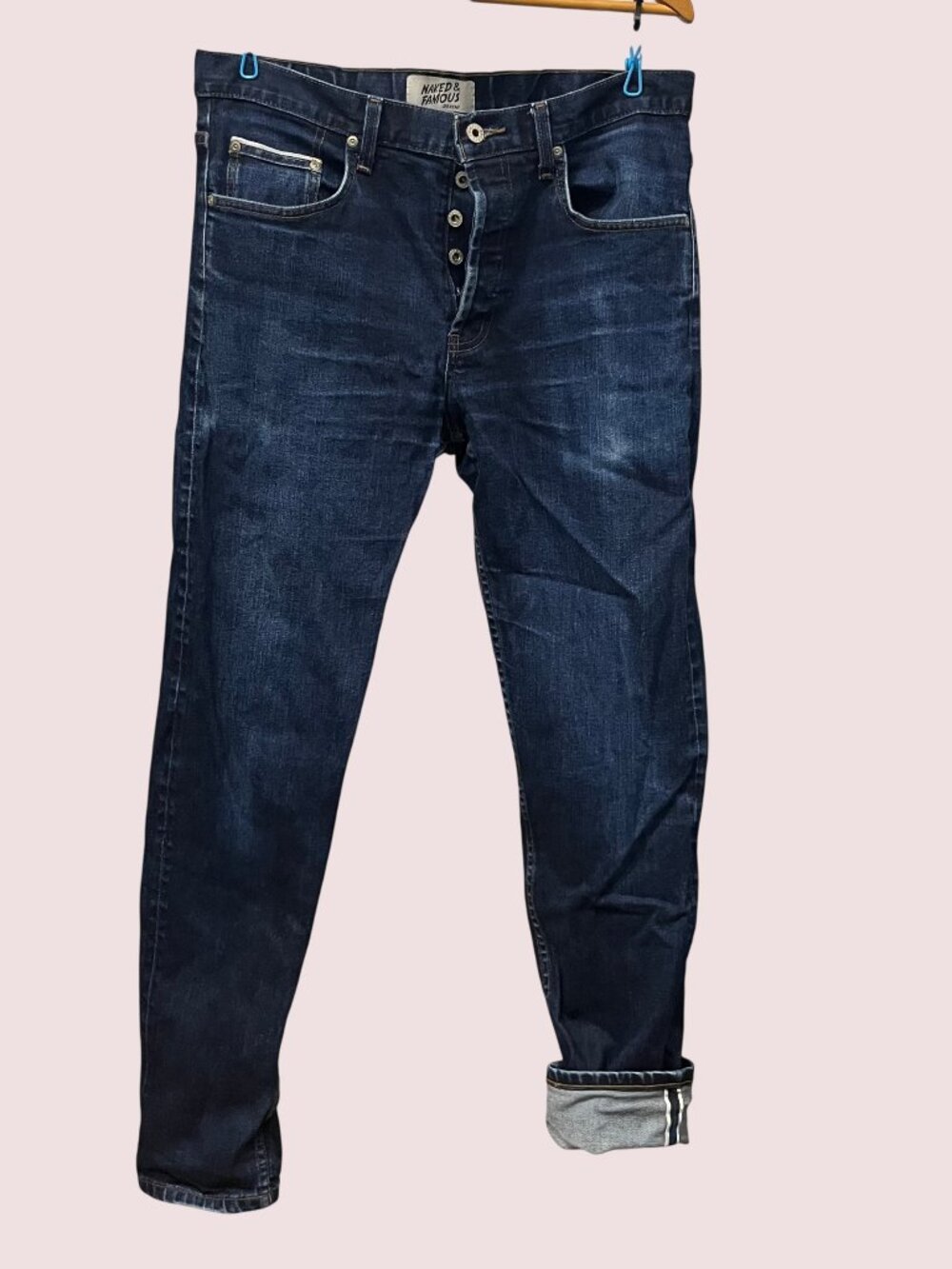 Naked and Famous Nightshade Selvedge Denim - Size 34 - Easy Guy